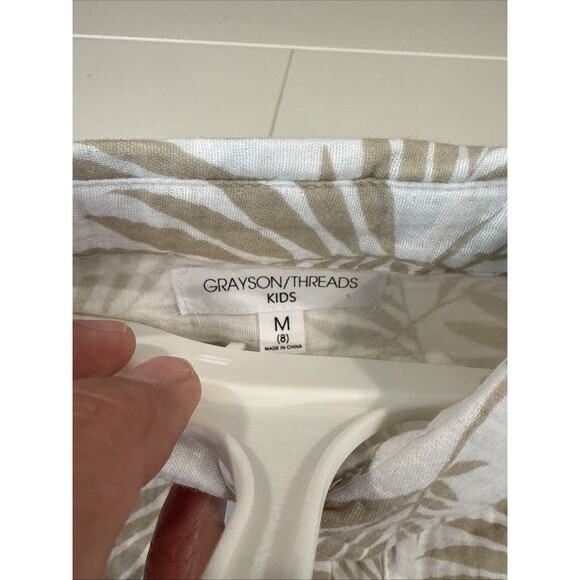 Grayson Threads Kids Girls Size M(8) Top & Shorts White And Tan 2 PC Set - Picture 3 of 14